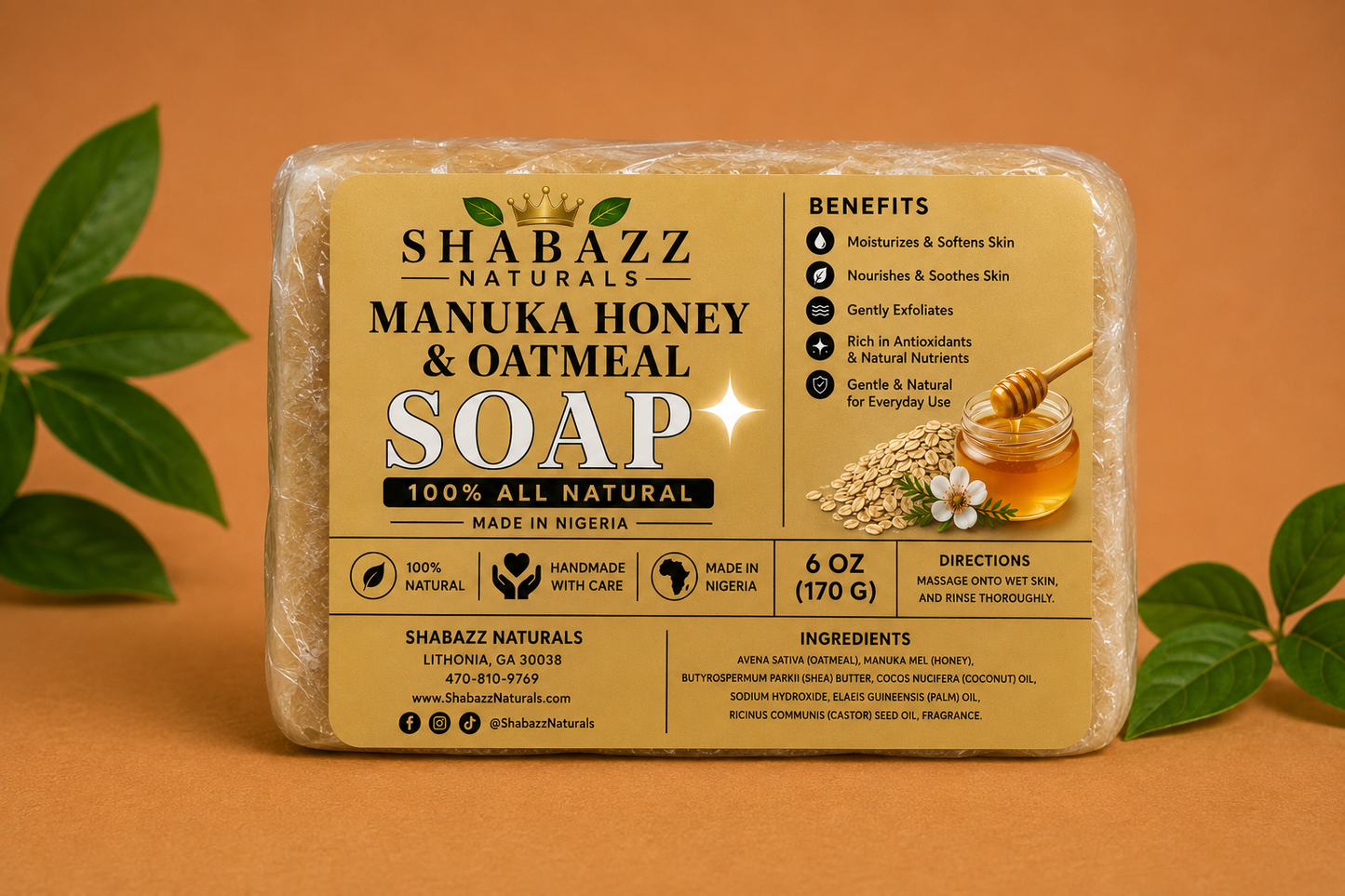 Shabazz Naturals Manuka Honey & Oatmeal