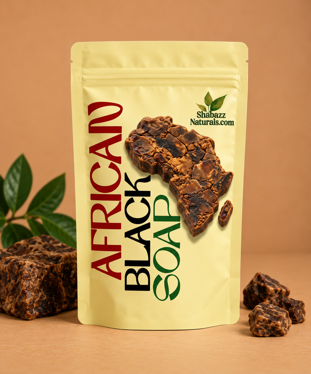 100% Raw Premium African Black Soap - 5oz