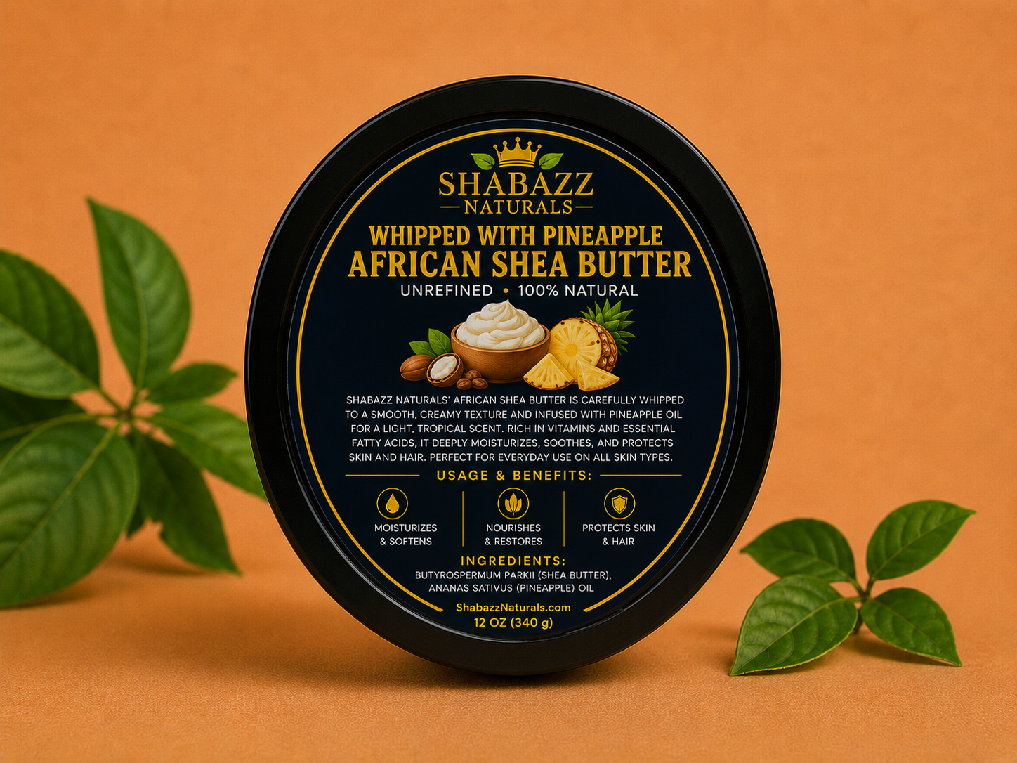 Shabazz Naturals Whipped With Pineapple African Shea Butter