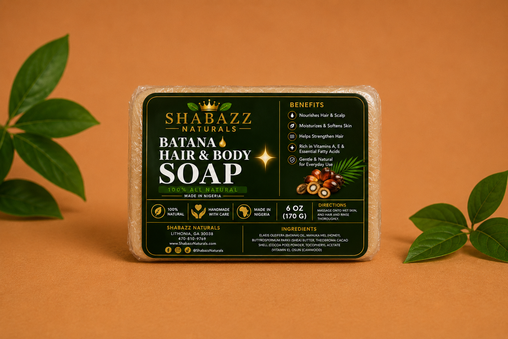 Shabazz Naturals Batana Hair & Soap Bar 6 oz